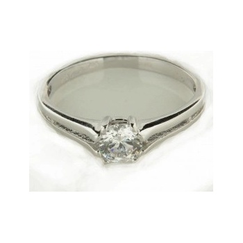 KA ATT-91W Zlatý prsteň s kameňom z bieleho zlata