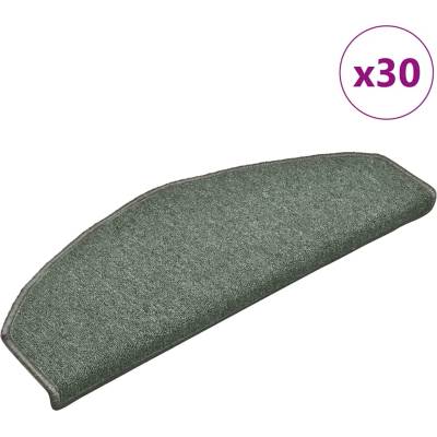 vidaXL Изтривалки за стълби, 30 бр. , 65x24x4 см, тъмнозелени, полукръгли, големи (3365757)