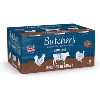 Butcher's Dog Original hovězí krůtí kuře 6 x 400 g