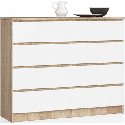 Ak furniture Kuba 120 cm 8 šuplíkú – Zboží Dáma