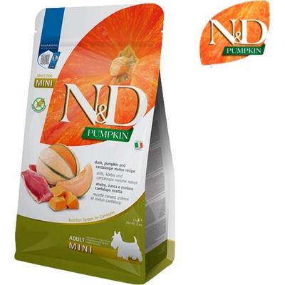 N&D Pumpkin Dog Adult Mini Grain Free Duck Cantaloupe Melon 2 kg