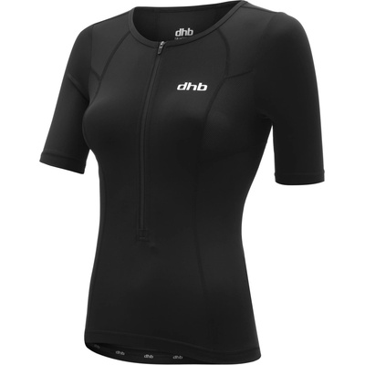 Dhb Фланелка с къс ръкав Dhb dhb Women's Hydron Tri Short Sleeve Top - Black