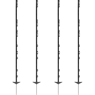 fencee Sloupek plastový, 156cm, černý, pro elektrický ohradník