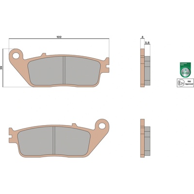 Brzdové destičky Malossi MHR Synt, Honda, ​Kawasaki, ​Kymco, ​MBK, ​Suzuki, ​Yamaha M6215027BS