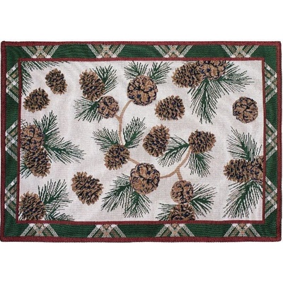 SCANquilt prostírání MOTIV šišky naturzelenohnědá prostírání 30x45cm