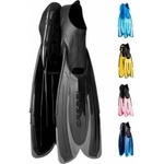 Cressi-Sub Cressi Agua Fins Swimming Fins - Adjustable Foot Section for Diving - Ergonomic Short Fins Adults & Children - Durable Fin Material - Black/Sheer Joy - 39/40 - CA206343