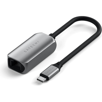 Satechi USB-C to 2.5 Gigabit Ethernet Adapter - адаптер за свързване от USB-C към Ethernet (тъмносив)