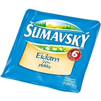 Šumavský Eidam 20% plátky 100g