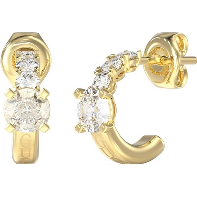 Guess Pozlacené kruhové náušnice Piercing Studio JUBE06271JWYGT/U