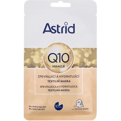 Astrid Q10 Miracle Firming and Hydrating Sheet Mask стягаща и хидратираща текстилна маска за лице за жени