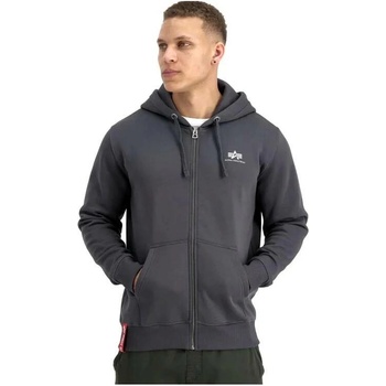 Alpha Industries Basic Small Logo Zip šedá