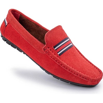 Alexander garcia Мъжки мокасини от естествен велур - Червени 20230321142 (381640_Червен)