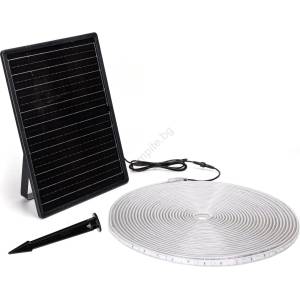 Aigostar - LED RGB соларна лента 20W/3, 2V, 20 м, IP65, димер + дистанционно (AI1749)