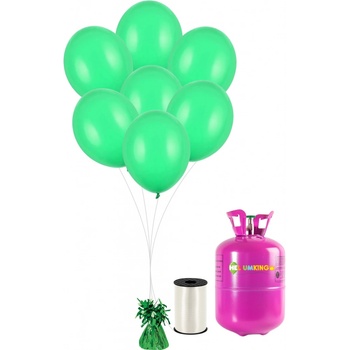 HeliumKing Hélium párty set so zelenými balónikmi