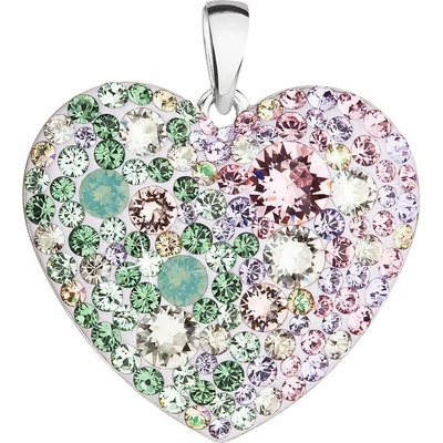 Evolution Group 34243.3 ružovo zelený prívesok dekorovaný kryštálmi Swarovski sakura