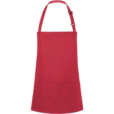 Karlowsky Krátká gastro zástěra KY123 Raspberry 75x60cm