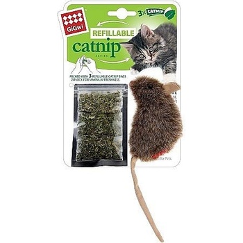 GiGwi Hračka kočka Myška s náplněni Catnip+Matabi 16cm