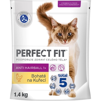 PERFECT FIT pro kočky Anti-hairball s kuřecím 1,4 kg
