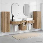 vidaXL Комплект мебели за баня 5 бр. Дъб артизан 33 x 34, 5 x 100 см (3405982)