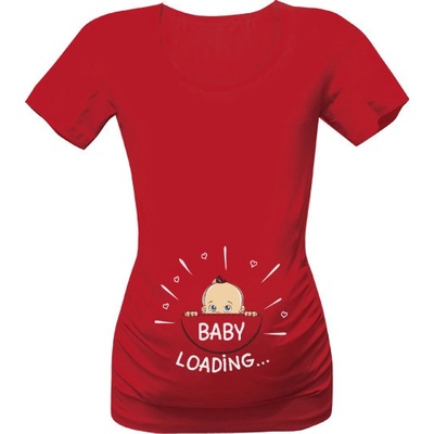 Tričko s potiskem Baby loading ... dámské červená