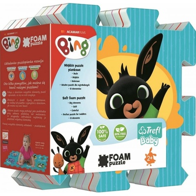 Trefl Pěnové puzzle Bing Bunny 32x32x1,5cm 8ks ve fólii – Zboží Dáma