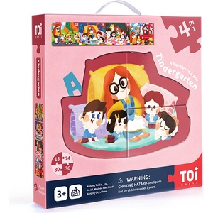 Toi World Пъзел, Toi World, Детска градина, 4 в 1, 18-24-30-36 части (TWTP398)