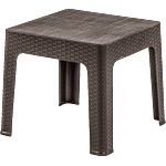 Horecano SA-Маса за шезлонг "RATTAN" 44x44xh41cm КАФЯВА (2593) (0151466)