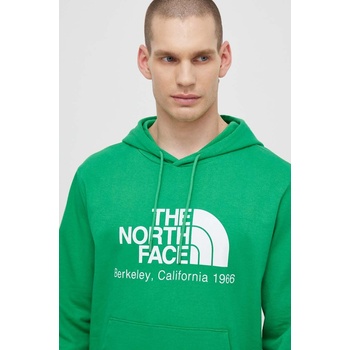 The North Face Памучен суичър The North Face M Berkeley California Hoodie в зелено с качулка с принт NF0A55GFPO81 (NF0A55GFPO81)