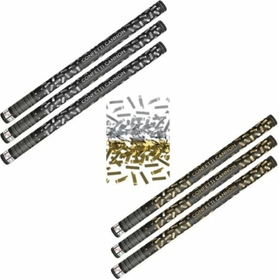 Párty konfety Sada 6 ks, 80 cm, zlaté stříbrné metalické silvestr 8595596318506