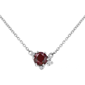 Eppi Cluster náhrdelník s českým granátom a diamantmi N47914