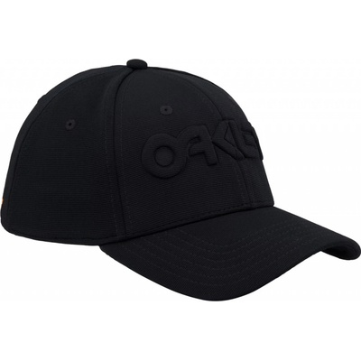 Oakley 6 Panel Stretch Embossed Cap Blackout