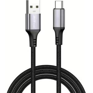 DeTech Кабел за данни DeTech DE-C68UC, 2.4A, Type-C, 1.0m, Черен - 40553