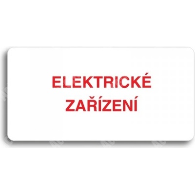 ACCEPT Piktogram ELEKTRICKÉ ZAŘÍZENÍ - bílá tabulka - barevný tisk bez rámečku