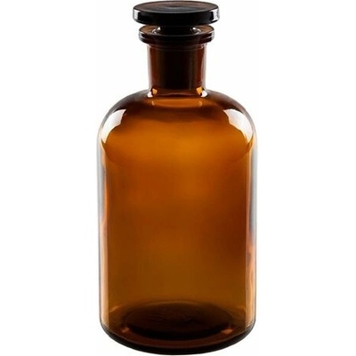 Láhev skleněná kulatá s broušeným hrdlem 250 ml HNĚDÁ 82025-k-250