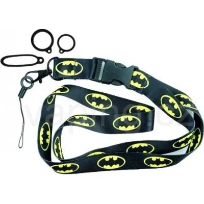 GV šňůrka na krk s potiskem a 3 silikonovými kroužky (BATMAN B)