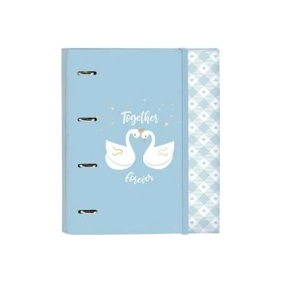 Glow Lab Папка с пръстени Glow Lab Cisnes Син 27 x 32 x 3.5 cm
