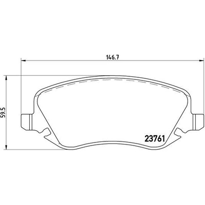 Sada brzdových platničiek kotúčovej brzdy BREMBO P 23 088