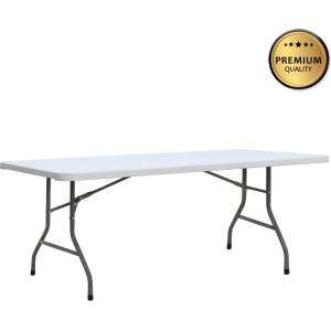 TopMebel Capri TopMebel сгъваема маса за конференции - едно цяло, цвят ледено бяло, 198x90x74cm