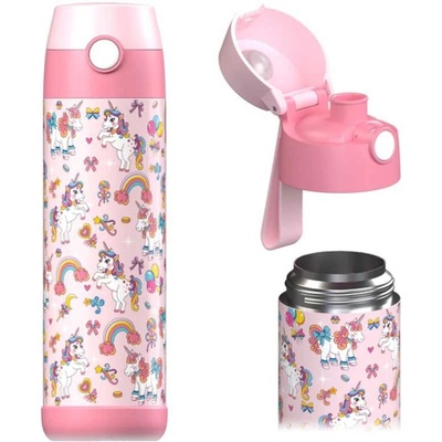 Jarlson Mali Dětská nerezová termoláhev Unicorn 500 ml