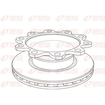 REMSA Brzdový kotouč Heavy Duty Brake Disc NCA1084.20