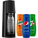 SodaStream Terra Black + Sirup Pepsi 440 ml + Sirup Mirinda 440 ml + Sirup 7UP 440 ml
