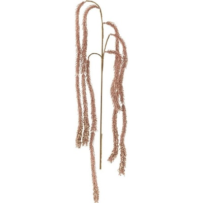 Růžová třpytivá dekorační převislá větvička Branch glitt - 60 cm - J-Line by Jolipa