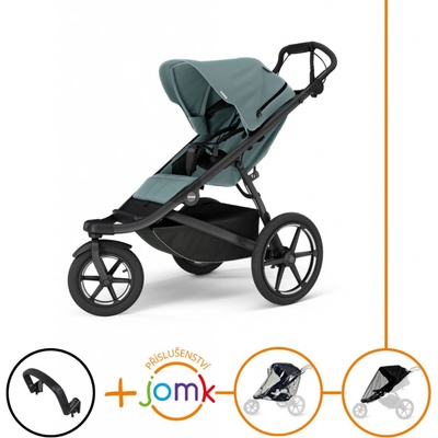 Thule Set 4v1 Urban Glide 3 Mid Blue 2024 + madlo + JOMK pláštenka + JOMK ochranná sieť