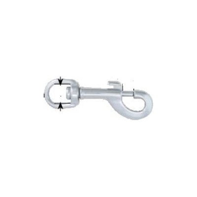 AQUINOX Nerezová karabína s otočným okom 558344 -85 mm