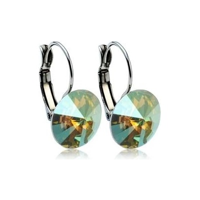 Nubis ocelové s krystaly Swarovski Iridescent green NBS12-IG