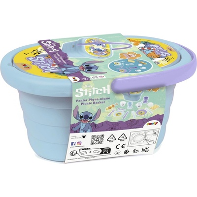 Smoby Игрален комплект Smoby - Кошница за пикник Stitch, с 19 аксесоара (7600312510)