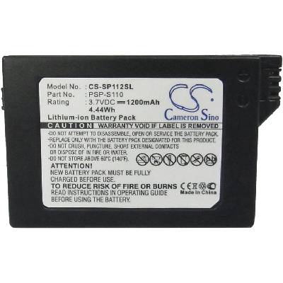 Батерия Cameron Sino, За плейстейшън Sony PSP-S110 PSP-2000, PSP-3000 CS-SP112SL, LiIon 3.7V, 1200mAh (17392)