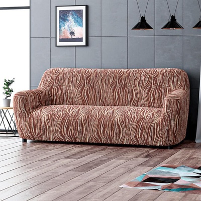 GA.I.CO bielastický potah na sedačku - trojkřeslo Universo Nový žíhaný hnědý 170 - 220 cm – Zboží Mobilmania