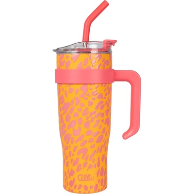 Albi termohrnček LEOPARD 1200 ml Oranžová Ružová