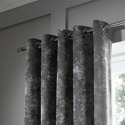 Sivé závesy v súprave 2 ks 168x183 cm Crushed Velvet – Catherine Lansfield